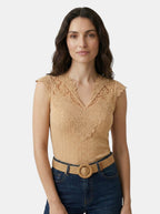Womens Elegant Embroidered V-Neck Top | Relaxed Fit Smart-Casual Blouse for Spring Summer 7