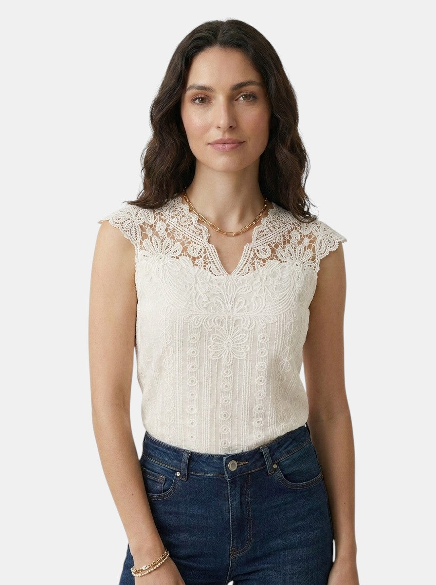 Womens Elegant Embroidered V-Neck Top | Relaxed Fit Smart-Casual Blouse for Spring Summer 5