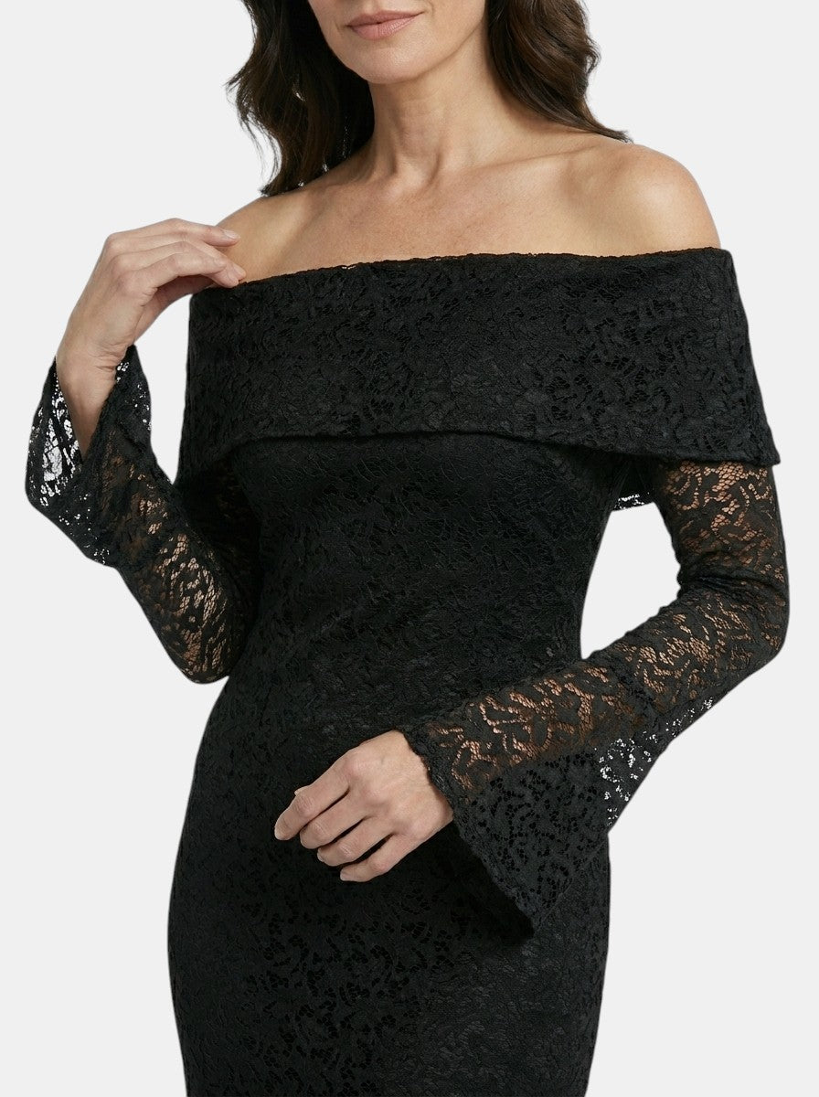 Womens Elegant Lace Maxi Dress | Off-Shoulder Mermaid Formal Gown 9