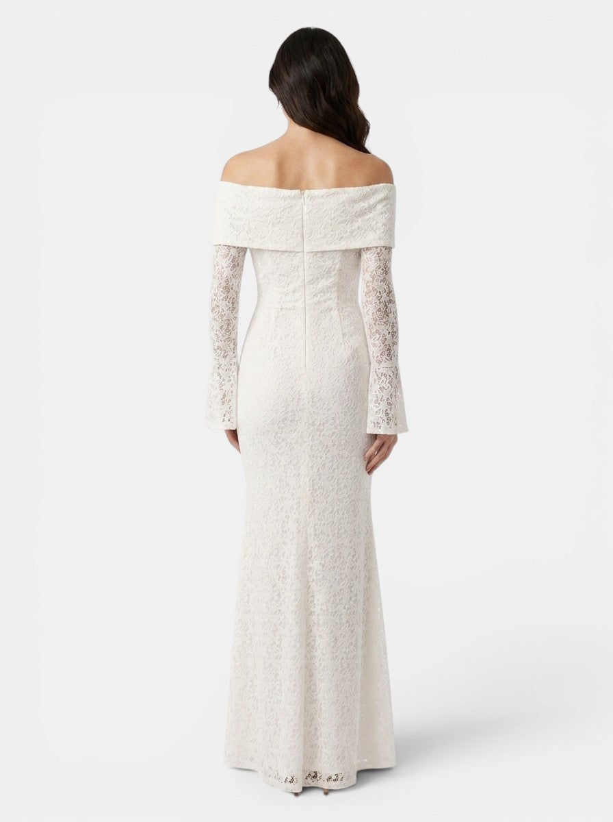 Womens Elegant Lace Maxi Dress | Off-Shoulder Mermaid Formal Gown 5