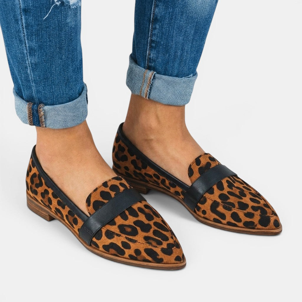 Womens Elegant Leather Loafers | Stylish Pointed Toe Slip-On Summer Shoes 5