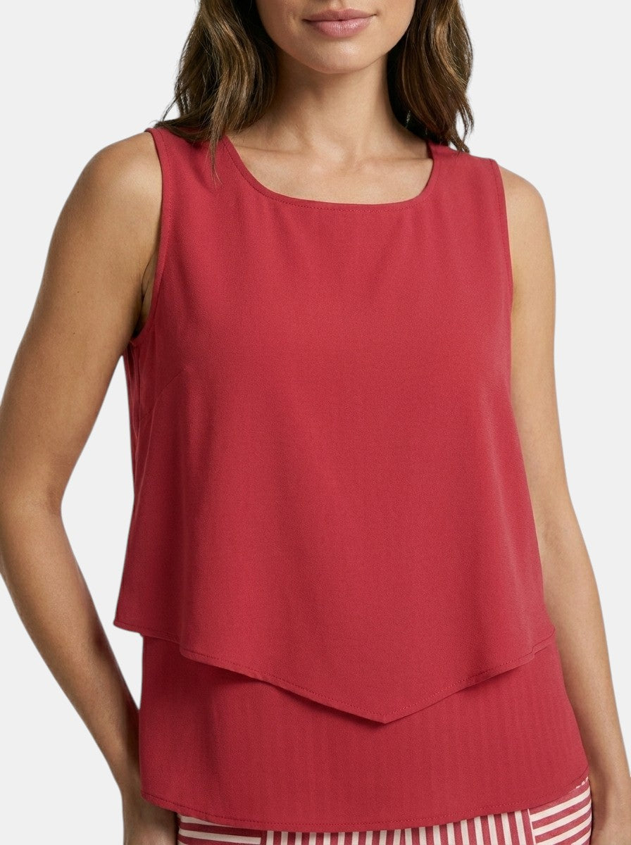 Women's Elegant Linen Two Piece Set | Sleeveless Top and Straight-Leg Trousers for Spring and Summer