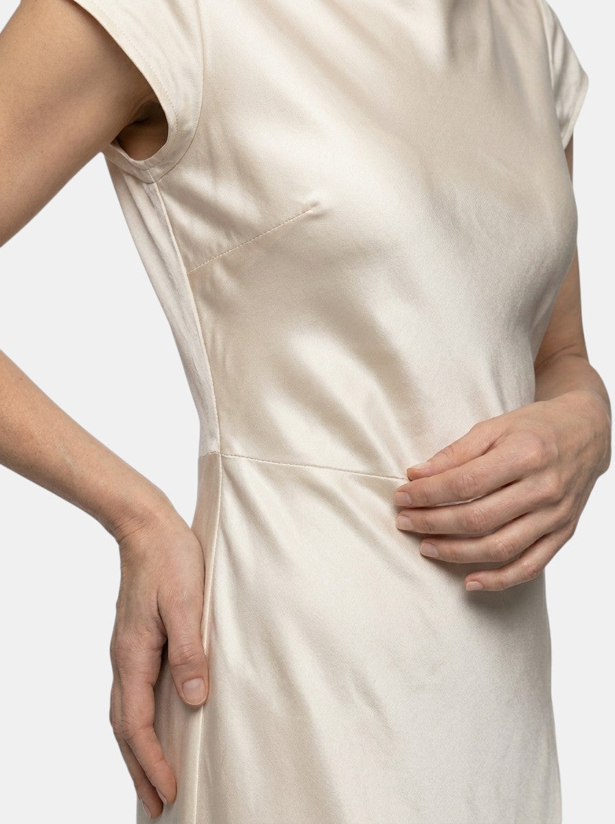 Womens Elegant Midi Dress | Classic Boat Neck with Side Slit | Versatile All-Season Formal Dresses 8