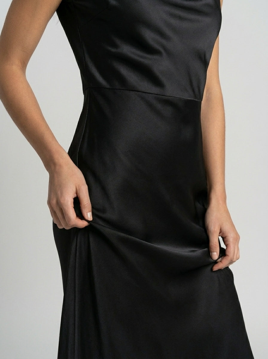 Abito Midi Elegante da Donna | Abito Cocktail Estivo Fluido e Minimalista