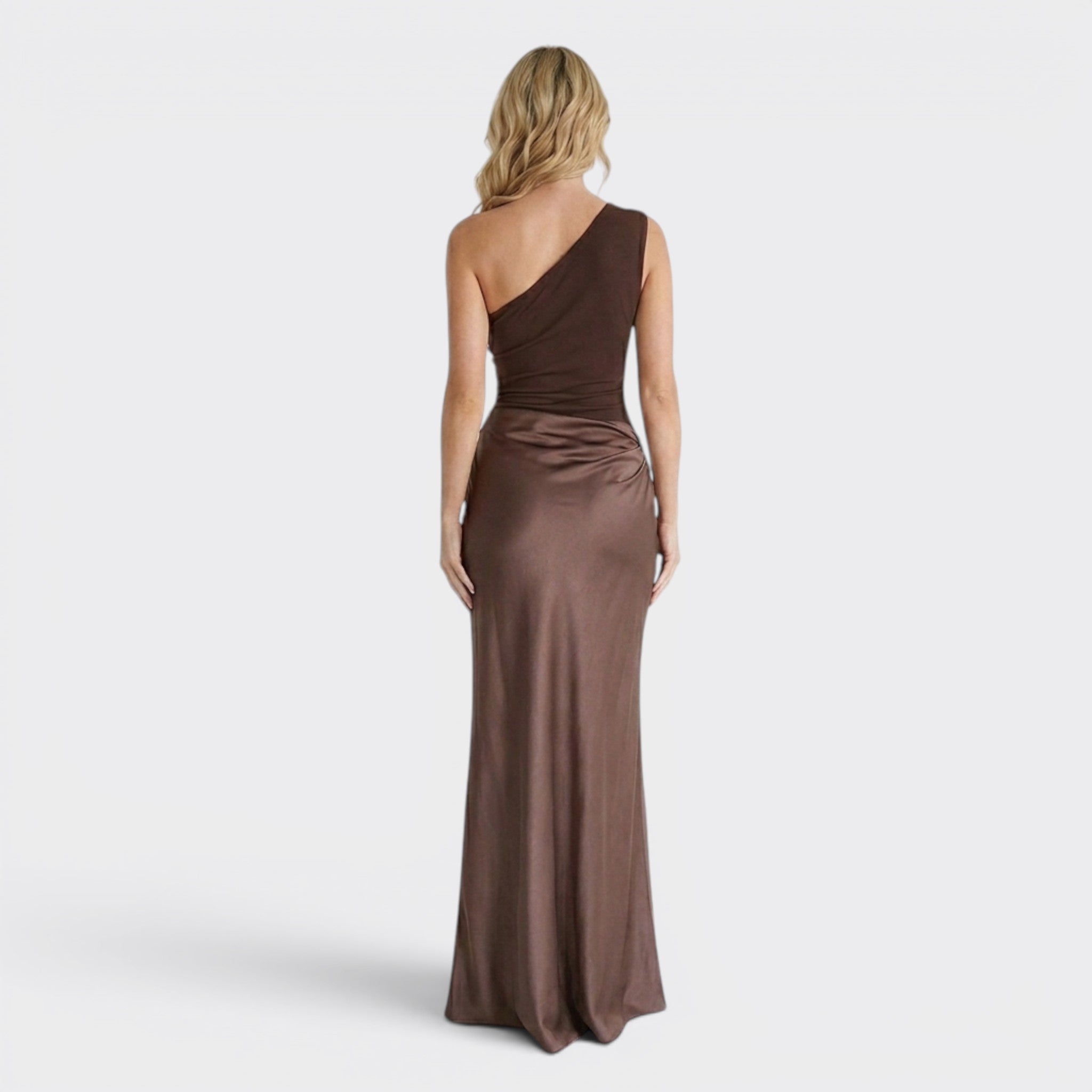 Robe longue élégante asymétrique pour femme | Robe de soirée formelle flatteuse