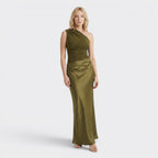 Robe longue élégante asymétrique pour femme | Robe de soirée formelle flatteuse