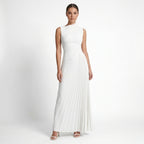 Vestido largo plisado elegante para mujer | Vestido formal asimétrico de un solo hombro