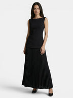 Women's Elegant Pleated Maxi Dress | Chic Sleeveless Summer Evening Gown