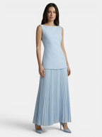 Women's Elegant Pleated Maxi Dress | Chic Sleeveless Summer Evening Gown