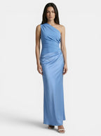 Women's Elegant Pleated Maxi Dress | Stunning One Shoulder Formal Gown