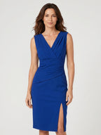 Women's Elegant Pleated Midi Dress | Refined Formal Evening Wear