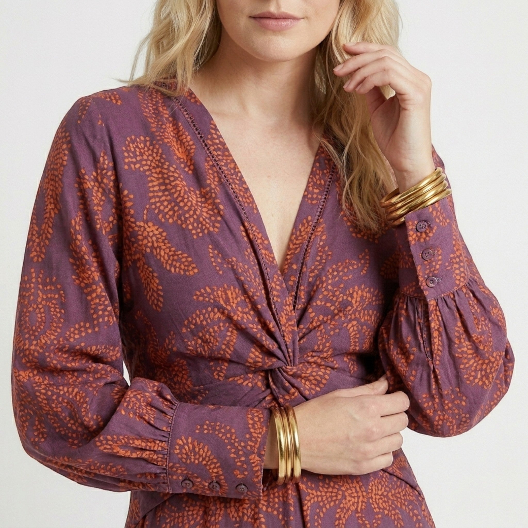 Robe longue trapèze imprimée élégante pour femmes | Robe formelle d'été flatteuse à col en V