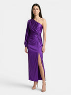 Women's Elegant Soft Evening Dress | Flowing Waist-Enhancing Gown for Special Occasions