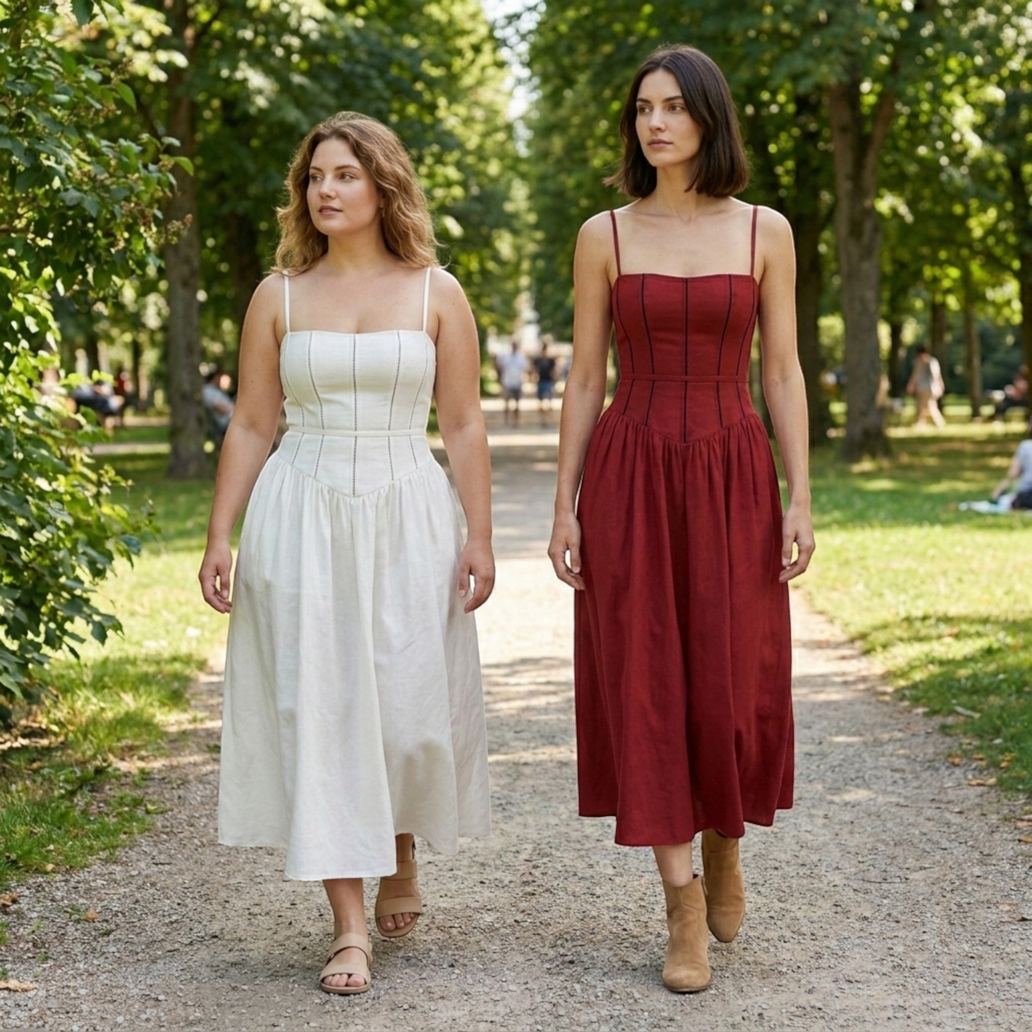 Robe midi blanche élégante avec corset pour femmes | Tenue de cocktail formelle intemporelle