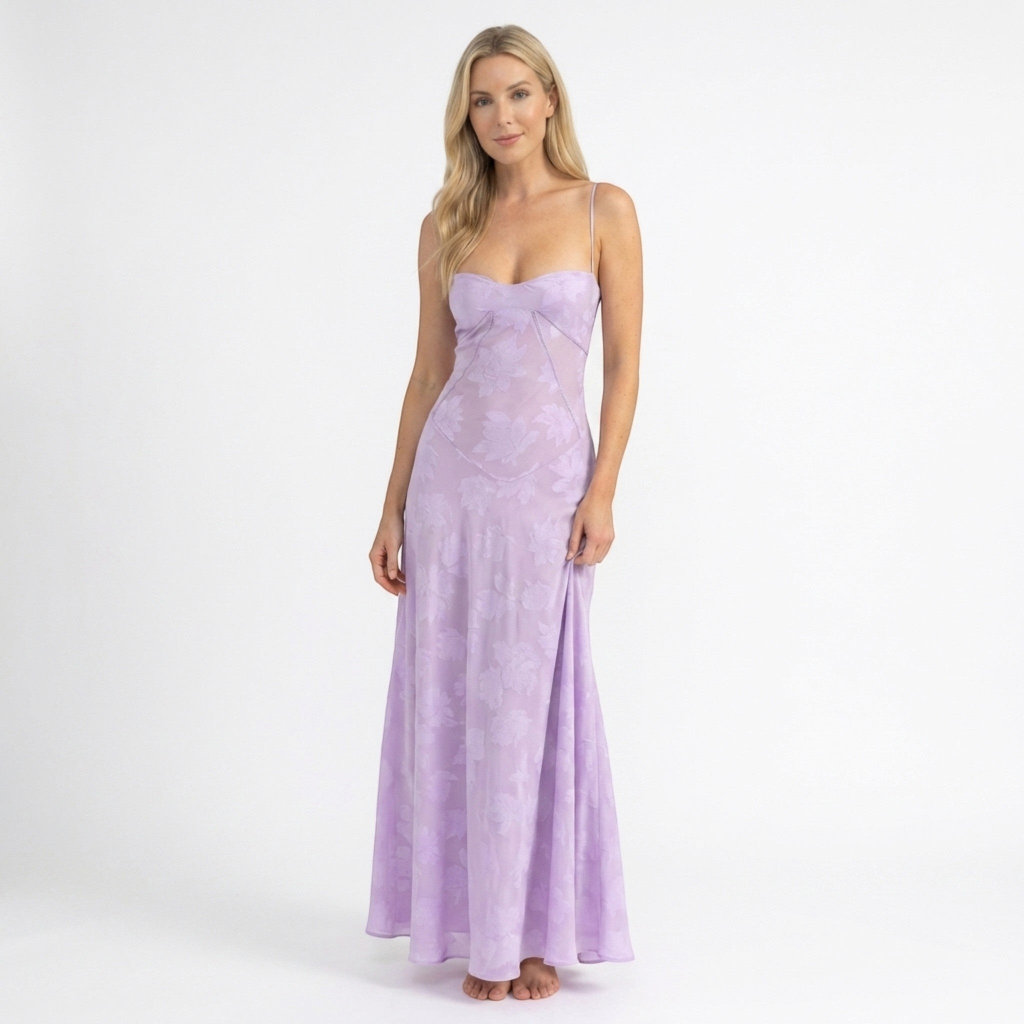 Robe Maxi Élégante Blanche à Bretelles pour Femme | Robe de Soirée Sophistiquée