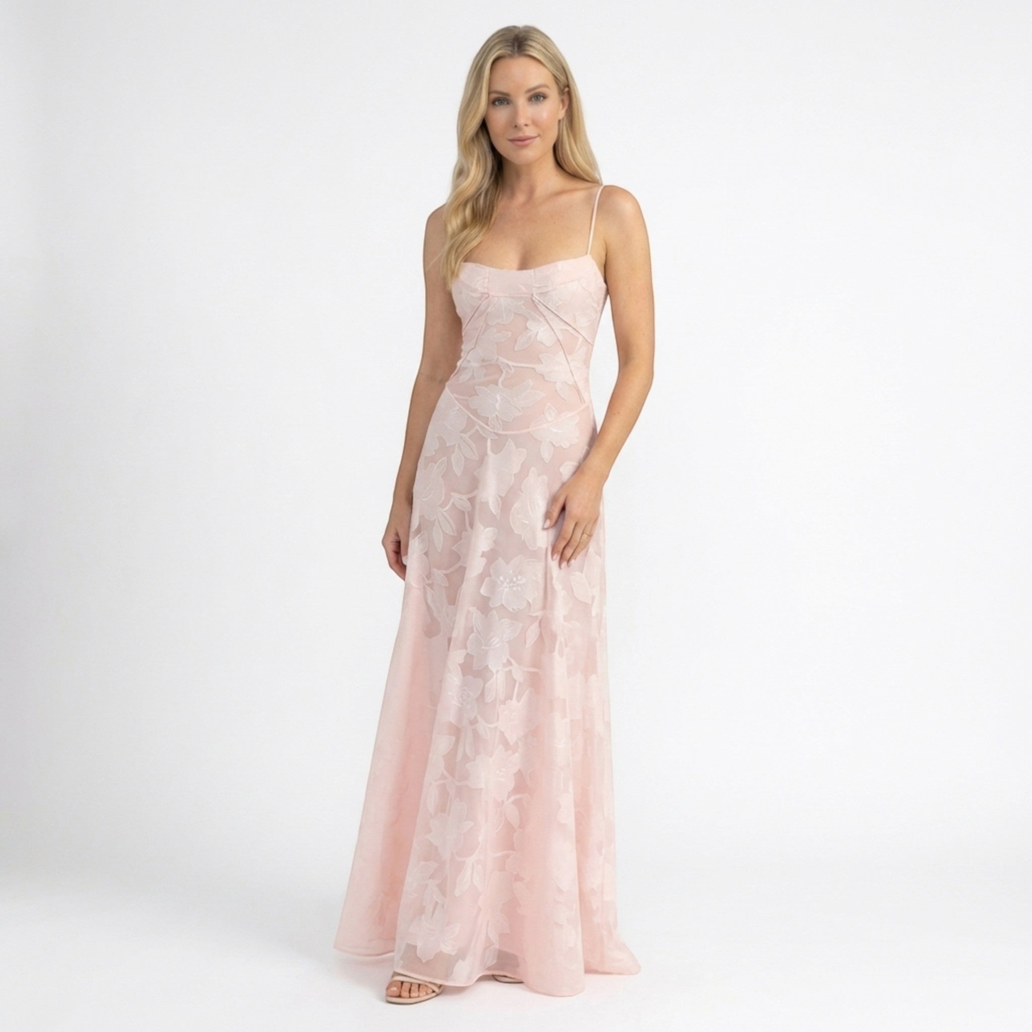 Robe Maxi Élégante Blanche à Bretelles pour Femme | Robe de Soirée Sophistiquée