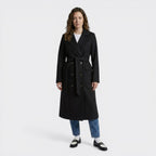 Womens Elegant Wool Blend Overcoat | Tailored Double-Breasted Winter Coat 10