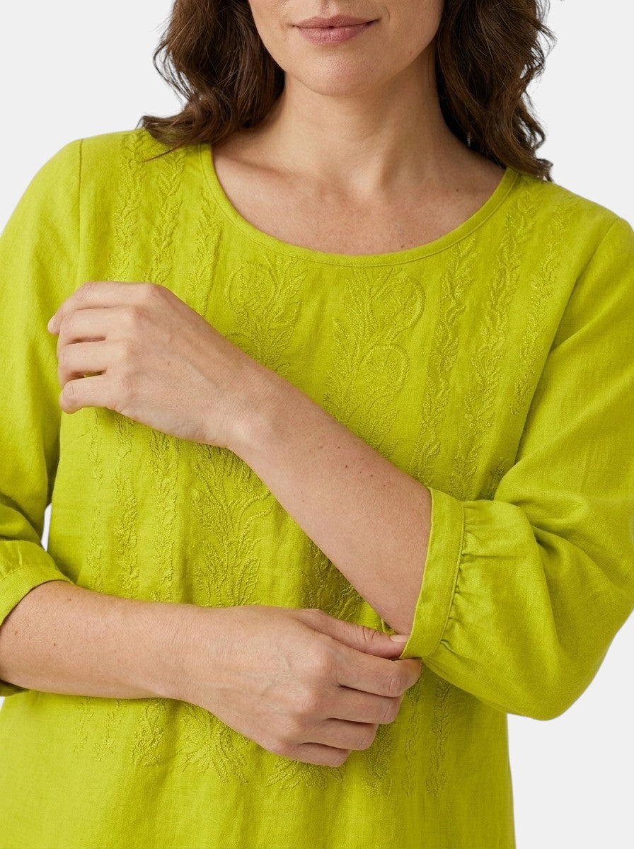 Blusa da donna ricamata con fiori | Top estivo leggero e dalla vestibilità comoda