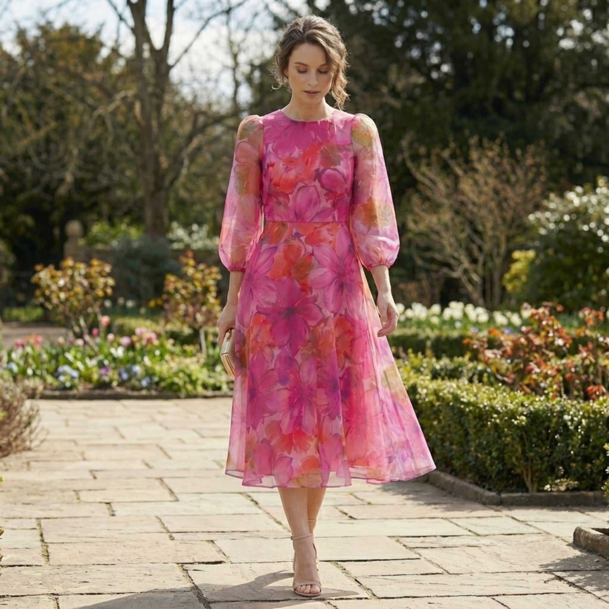 Women's Floral Midi Dress