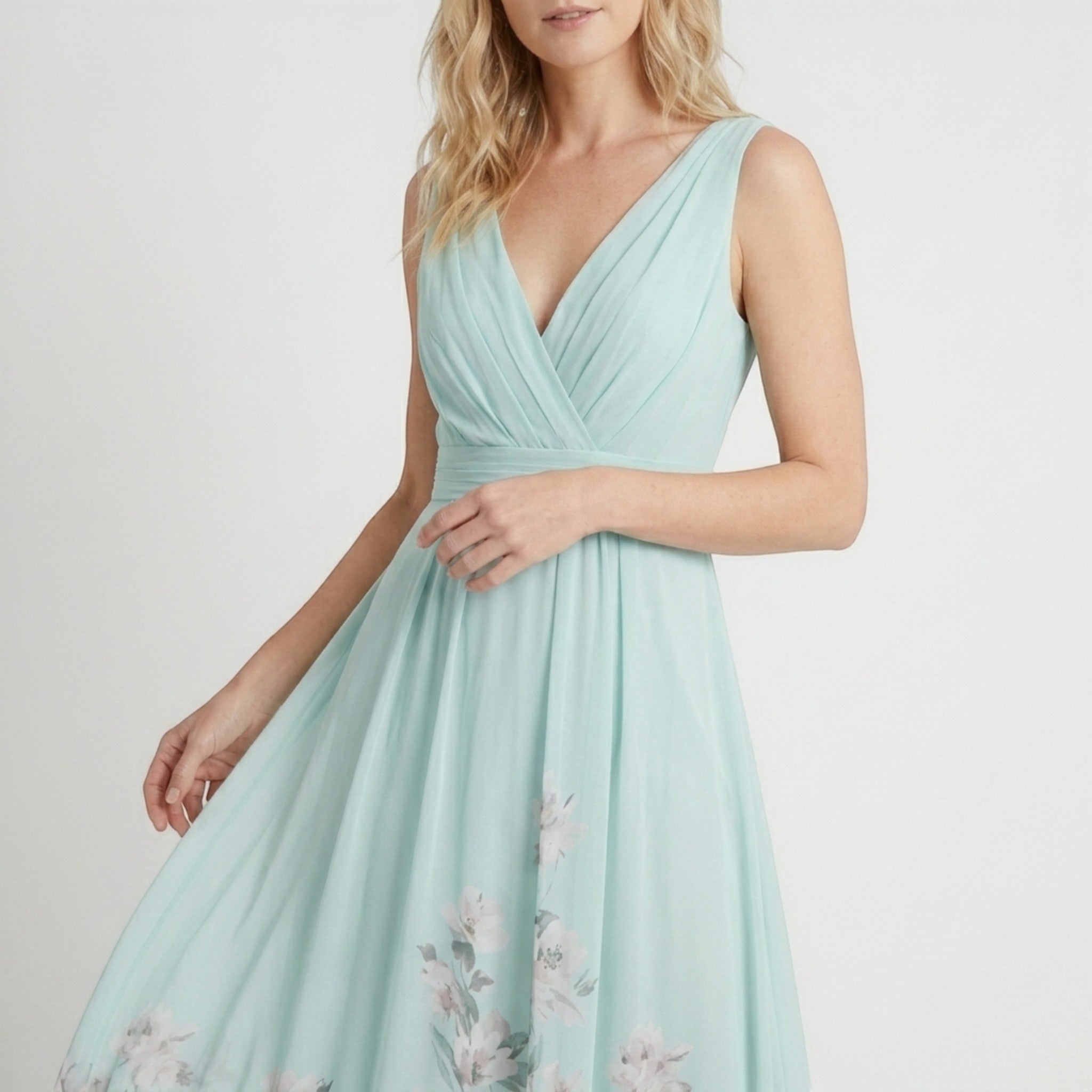 Robe trapèze imprimée à fleurs pour femmes | Tenue de cocktail d'été élégante