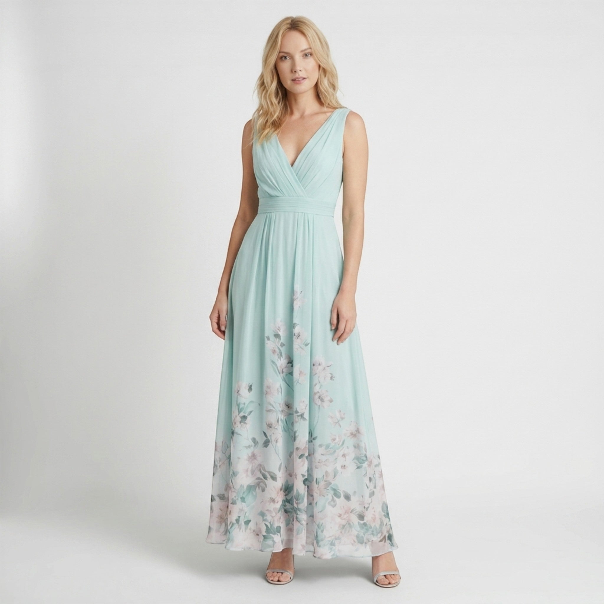 Robe trapèze imprimée à fleurs pour femmes | Tenue de cocktail d'été élégante