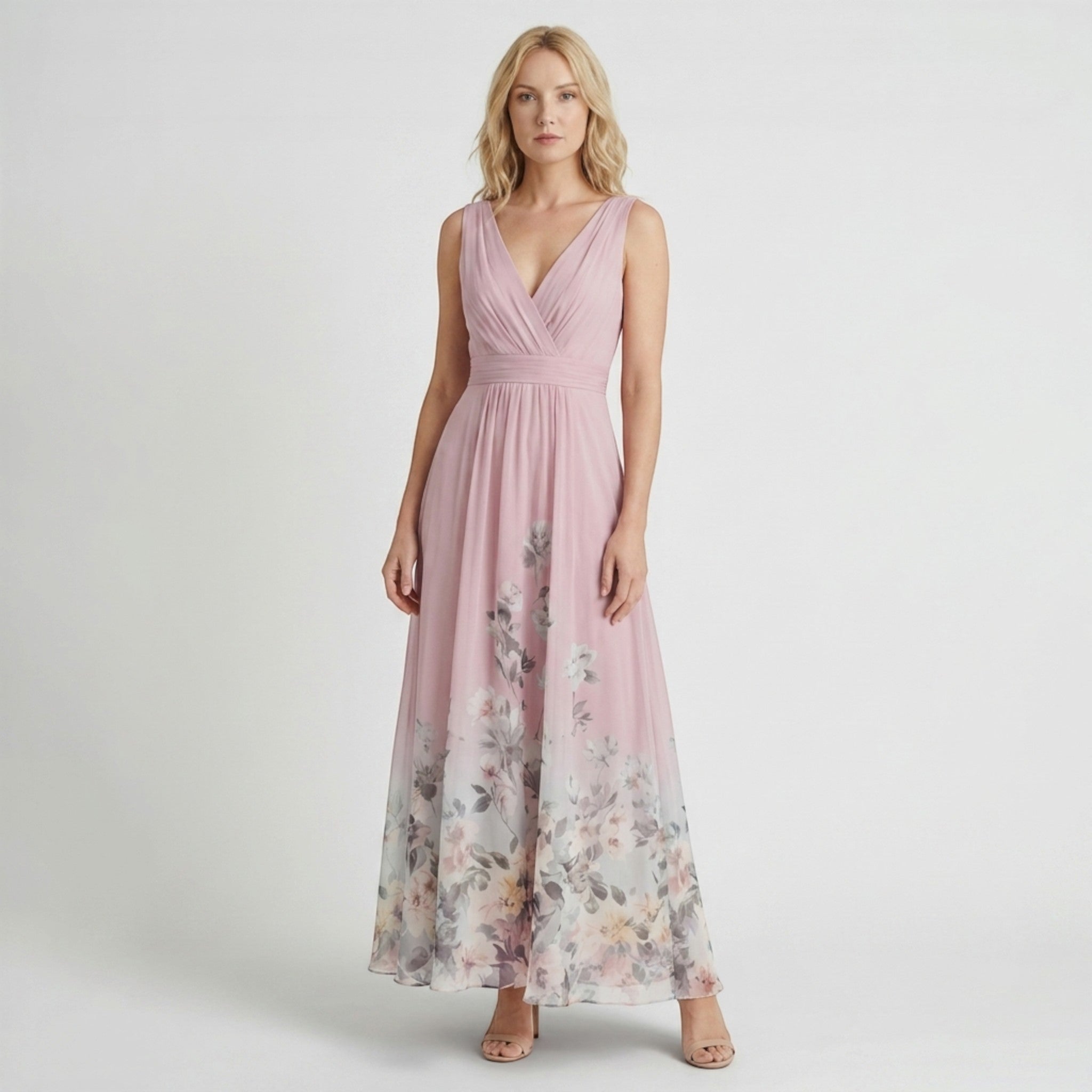 Robe trapèze imprimée à fleurs pour femmes | Tenue de cocktail d'été élégante