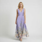 Robe trapèze imprimée à fleurs pour femmes | Tenue de cocktail d'été élégante