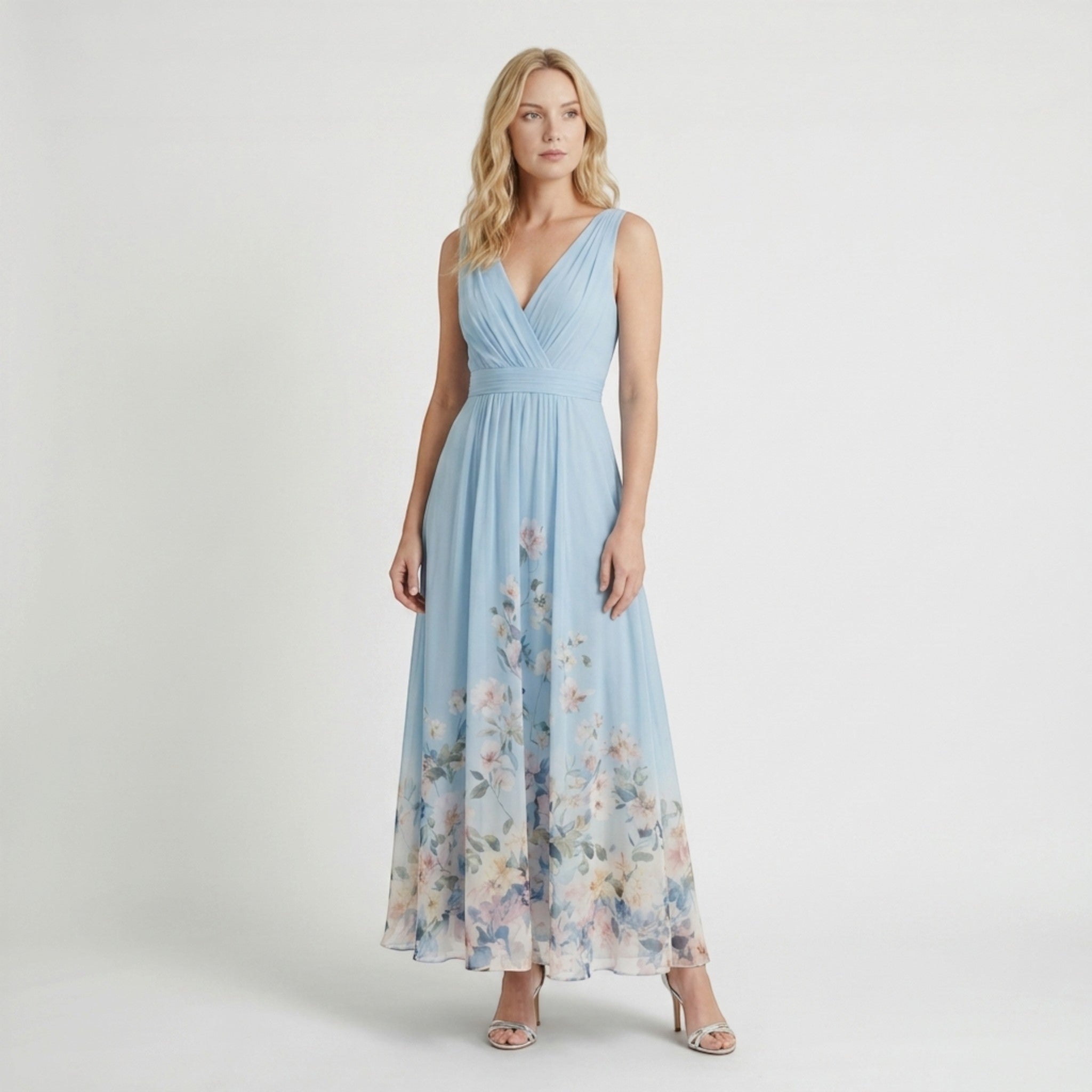 Robe trapèze imprimée à fleurs pour femmes | Tenue de cocktail d'été élégante