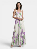 Womens Floral Print Maxi Dress | Elegant Sleeveless A-Line Summer Dress 2