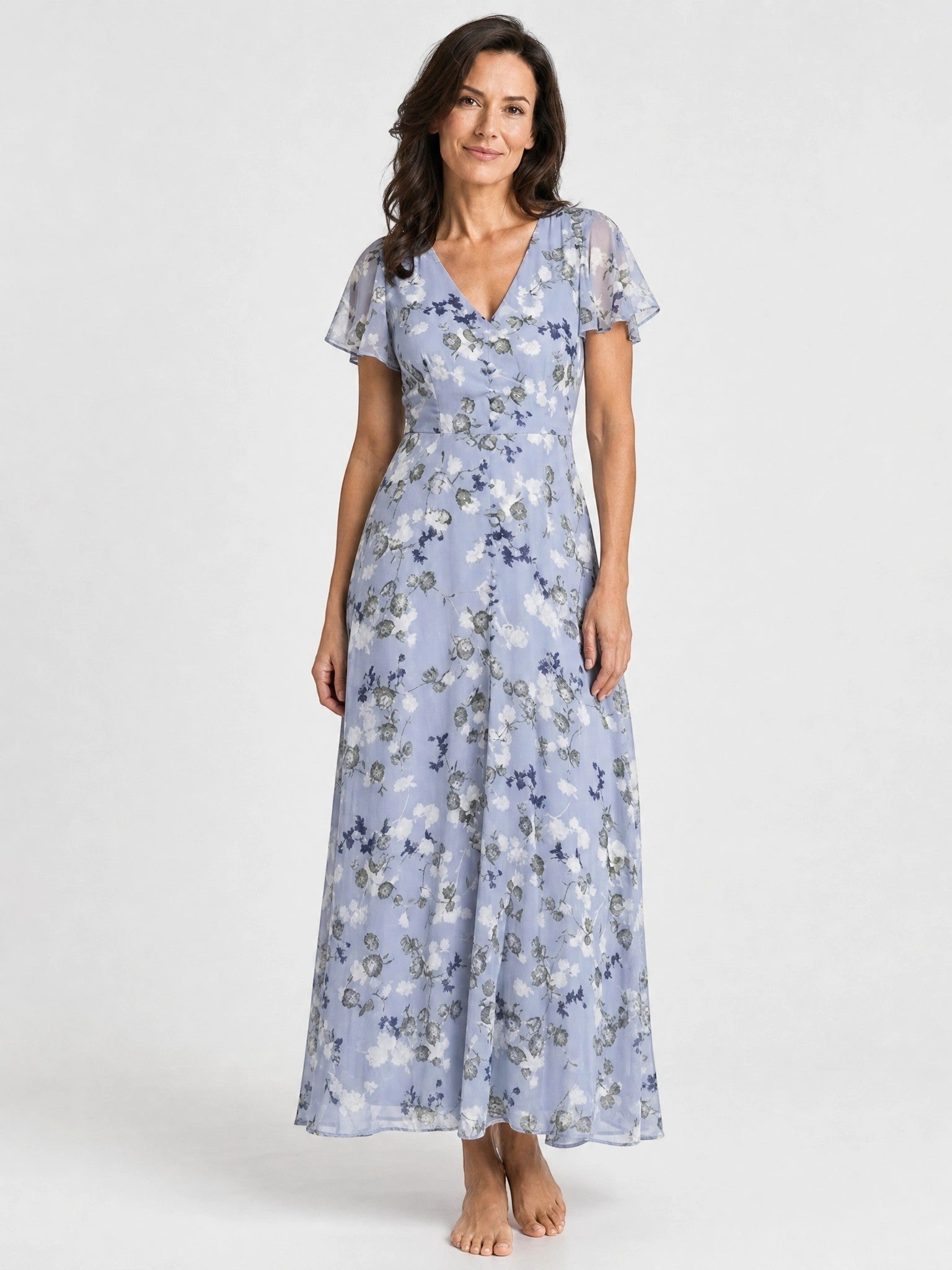 Women's Floral Print Maxi Dress | Lightweight Flowing Summer Style