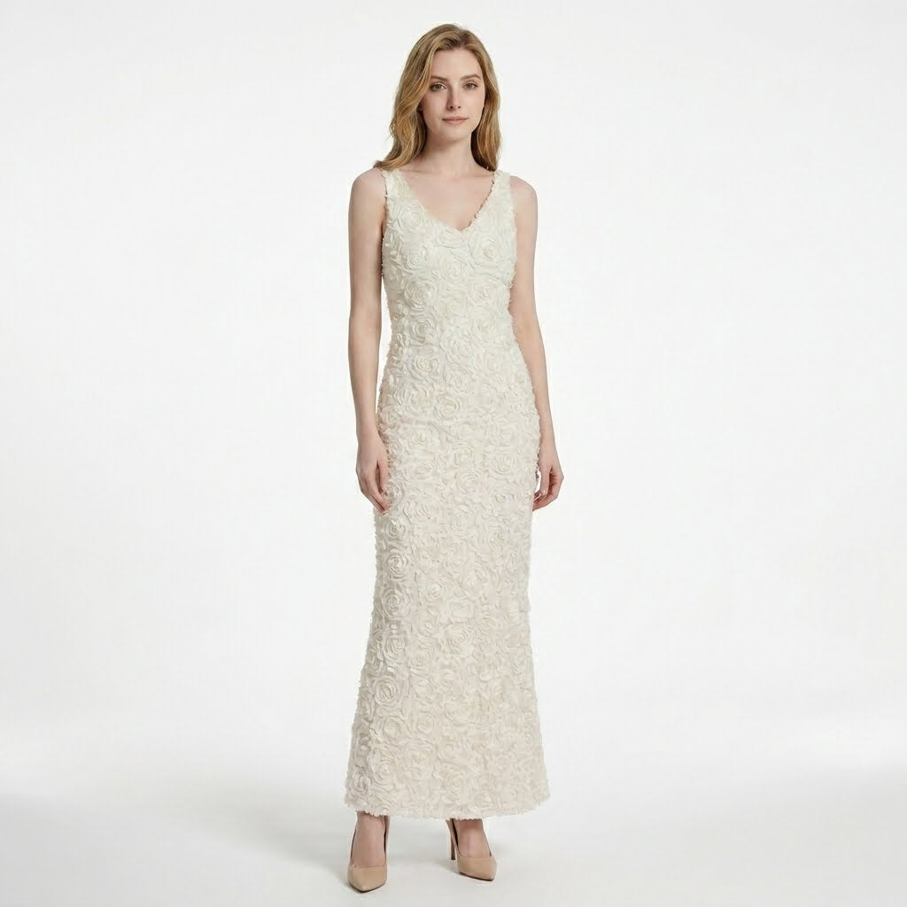 Abito Mini Floreale Testurizzato da Donna | Elegante Abito da Cocktail Attillato per Matrimoni