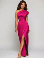 Women's Flowing Maxi Dress | Elegant Asymmetric One Shoulder Summer Dress