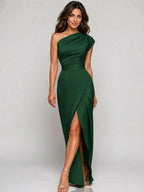 Women's Flowing Maxi Dress | Elegant Asymmetric One Shoulder Summer Dress