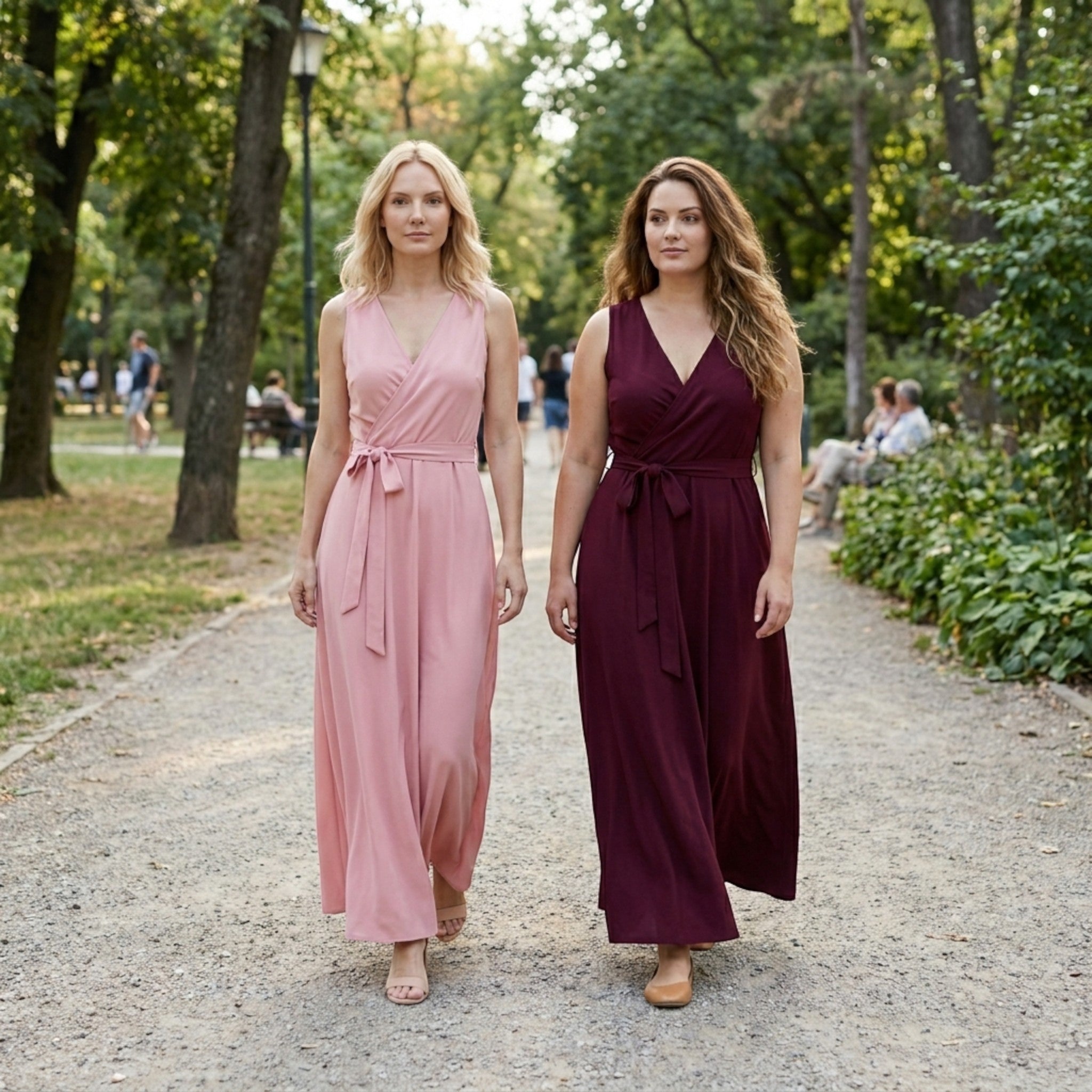 Women's Flowing Wrap Maxi Dress | Elegant Formal Evening Gown