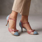 Sandales à talons en cuir pour femmes | Design élégant à enfiler avec confort rembourré