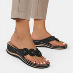 Womens Leather Sandals | Elegant Orthopedic Slip-On Comfort Shoes 5