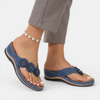 Womens Leather Sandals | Elegant Orthopedic Slip-On Comfort Shoes 4