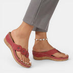 Womens Leather Sandals | Elegant Orthopedic Slip-On Comfort Shoes 3
