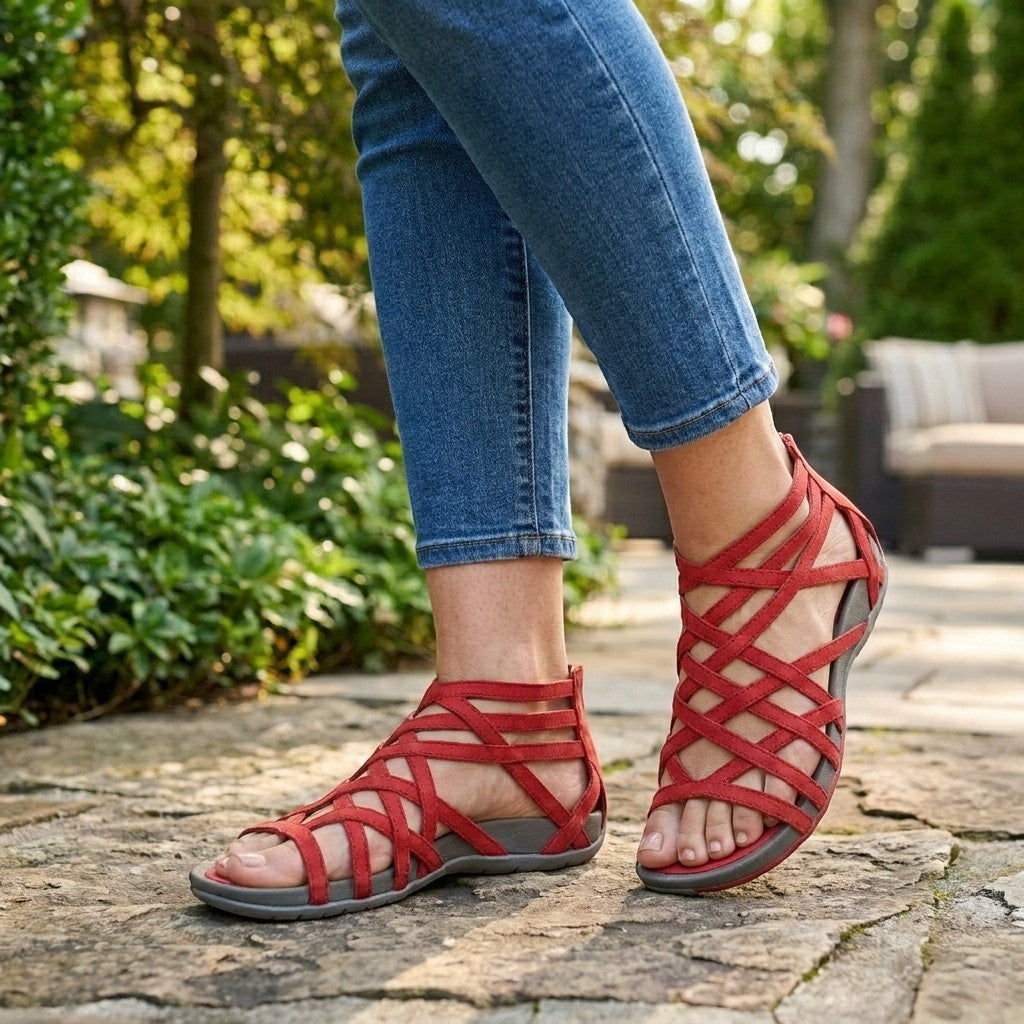 Womens Lightweight Adjustable Sandals | Elegant Orthopedic Comfort Shoes 1