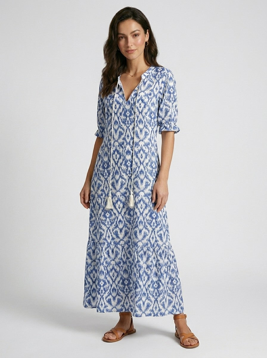 Robe longue bohème légère pour femme | Style estival vintage élégant