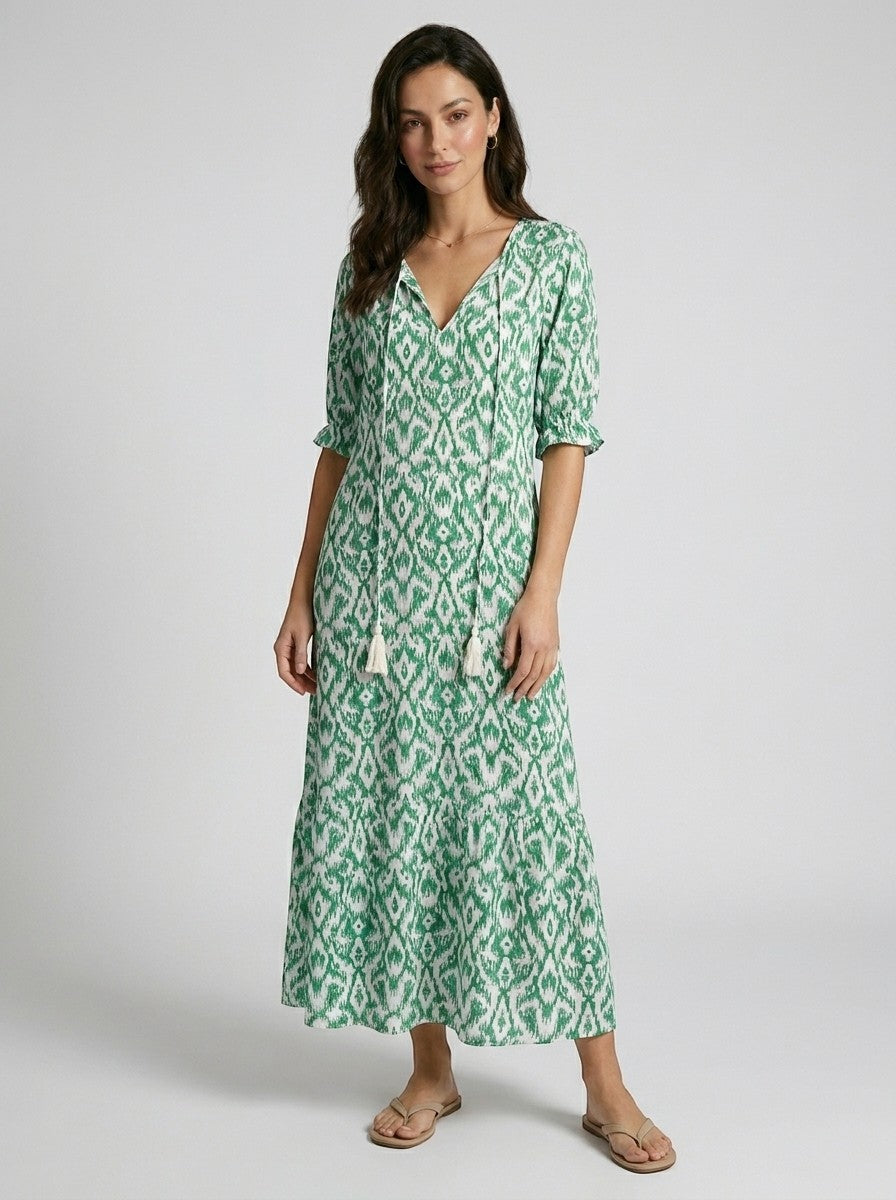 Robe longue bohème légère pour femme | Style estival vintage élégant