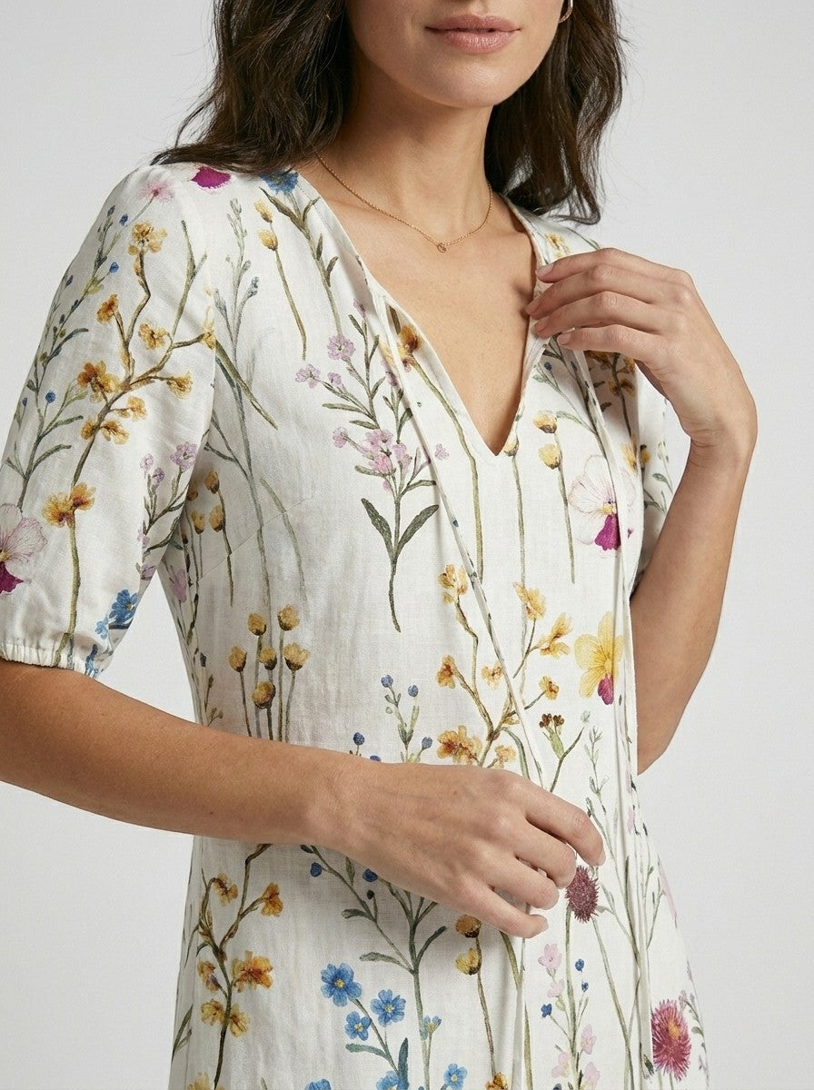 Robe longue bohème légère pour femme | Style estival vintage élégant