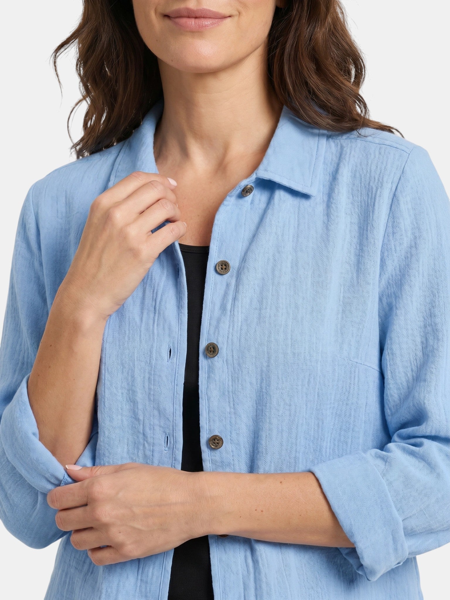 Camiseta sin mangas ligera para mujer de mezcla de algodón | Capa casual y relajada para el verano