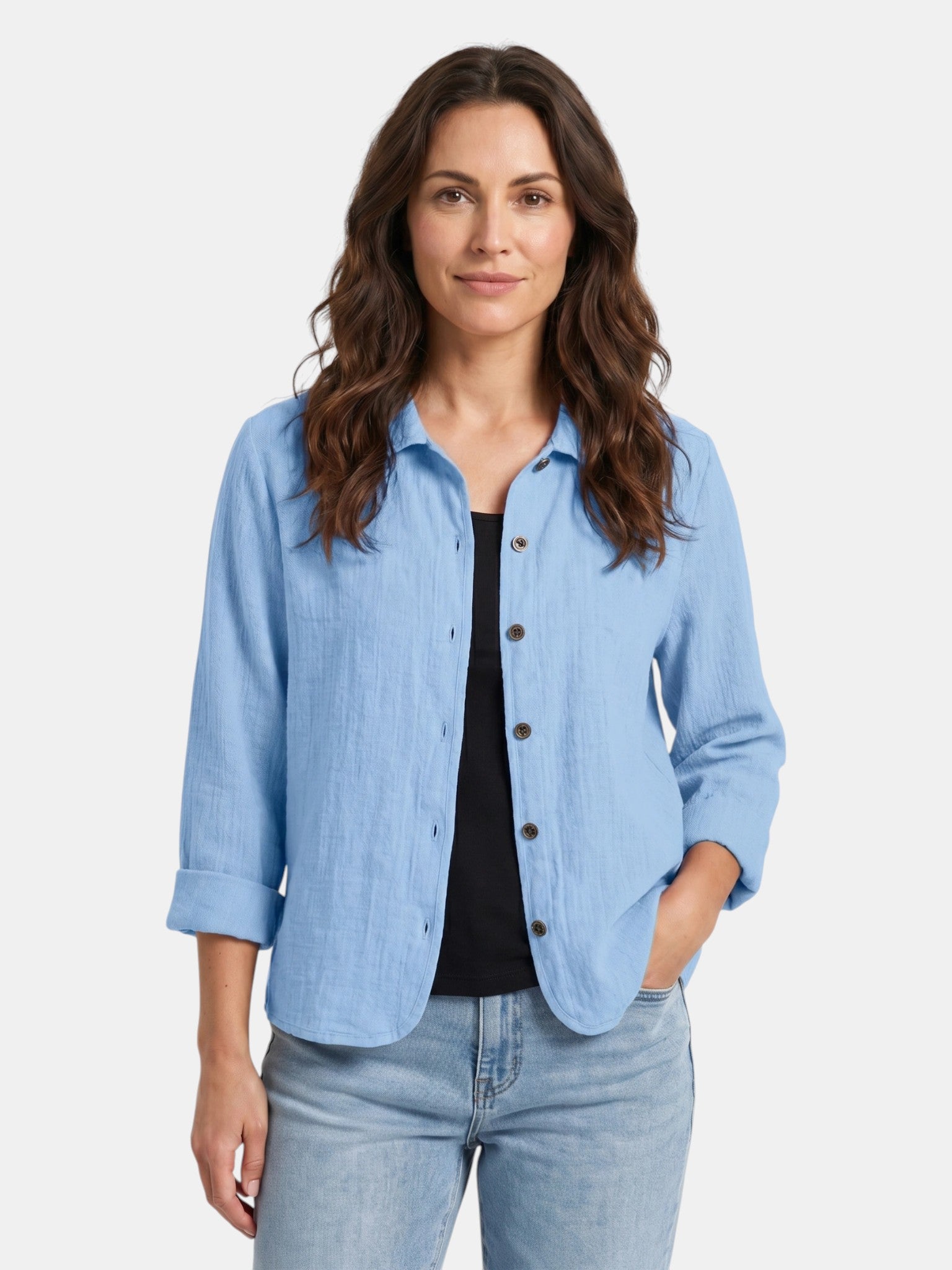 Camiseta sin mangas ligera para mujer de mezcla de algodón | Capa casual y relajada para el verano