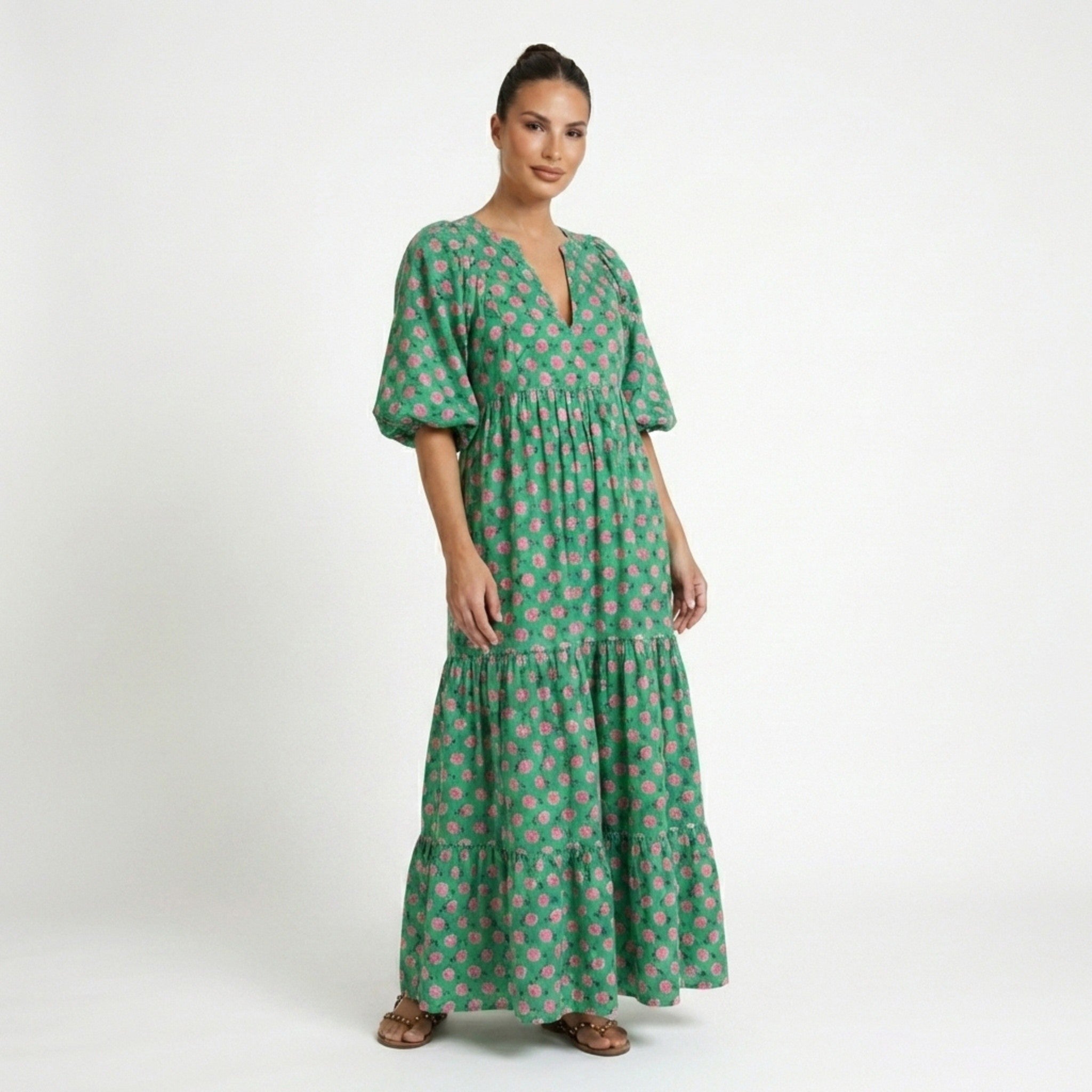 Womens Lightweight Cotton Spring Dress | Elegant Flowy Casual Outfit 5