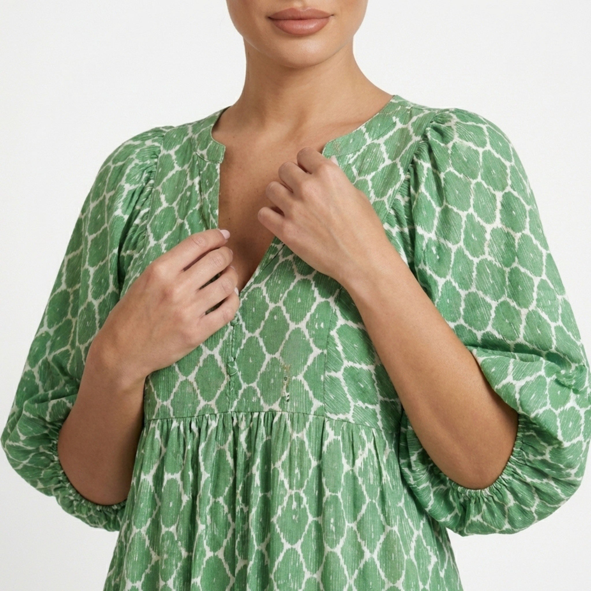 Womens Lightweight Cotton Spring Dress | Elegant Flowy Casual Outfit 4