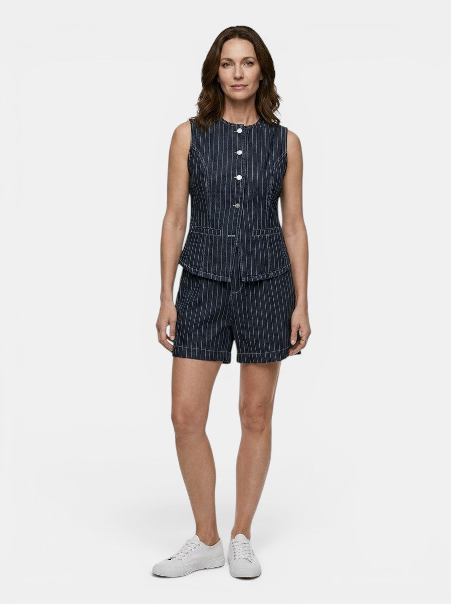 Women's Lightweight Denim Co-Ord Set | Relaxed Fit Sleeveless Summer Outfit