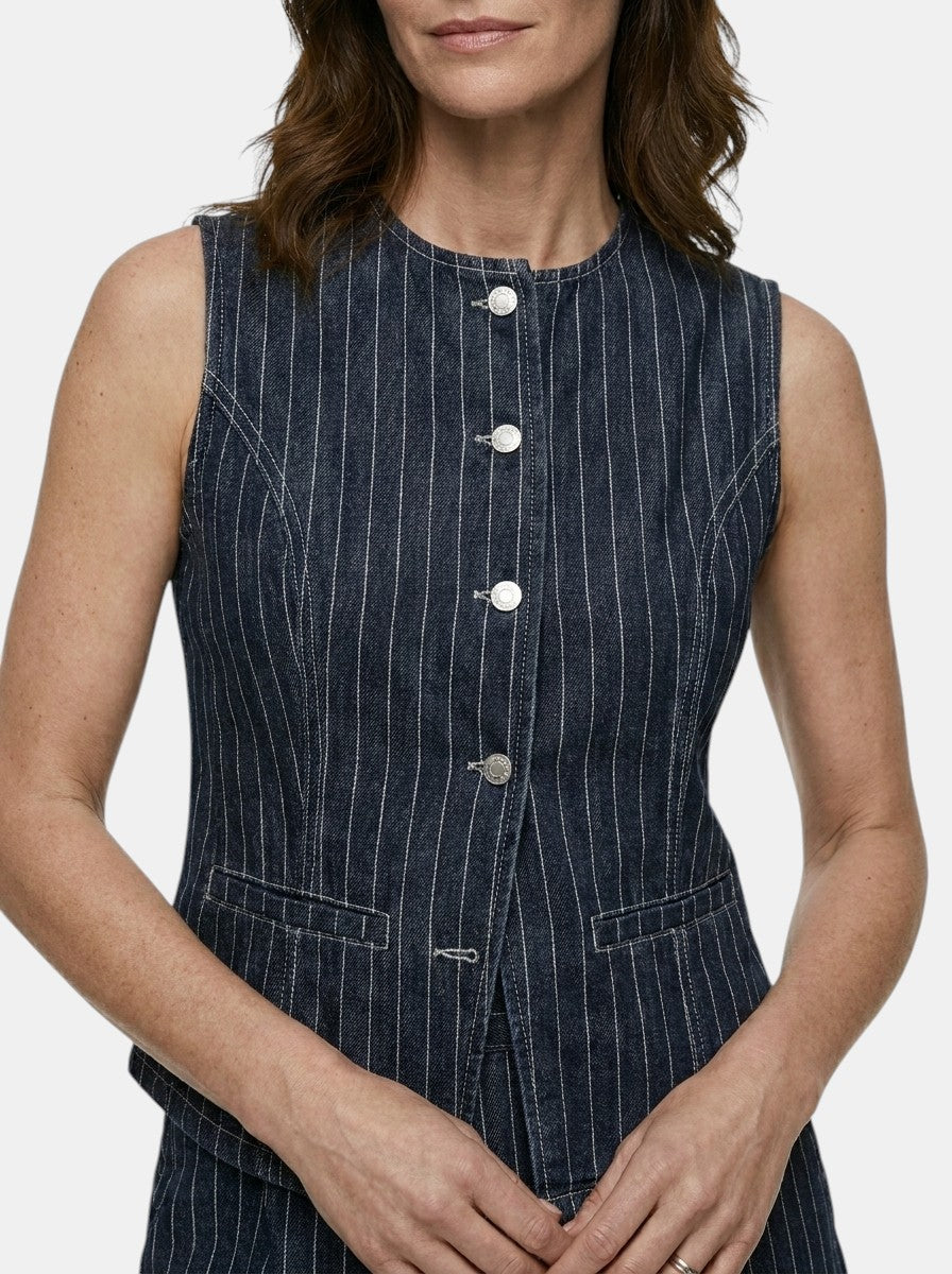 Women's Lightweight Denim Co-Ord Set | Relaxed Fit Sleeveless Summer Outfit