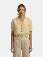 Women's Lightweight Draped Blouse | Elegant Wrap Design Summer Top