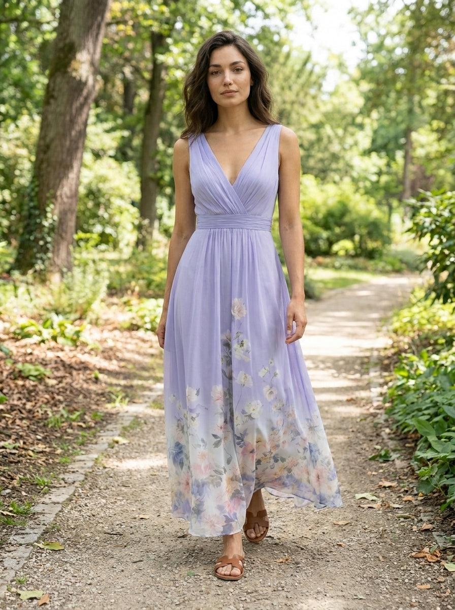 Women's Lightweight Elegant Summer Dress | Flattering Airy White Maxi Outfit